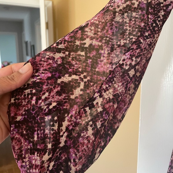 Show Me Your Mumu Blouse XS Donna Michelle Tunic Snakeskin Print Purple SALE - Picture 2 of 2